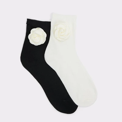 Rosettesocks Black/White Women's Socks | ALDO Canada