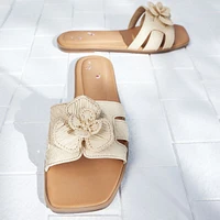 Seaflower Light Beige Women's Flat Sandals | ALDO Canada