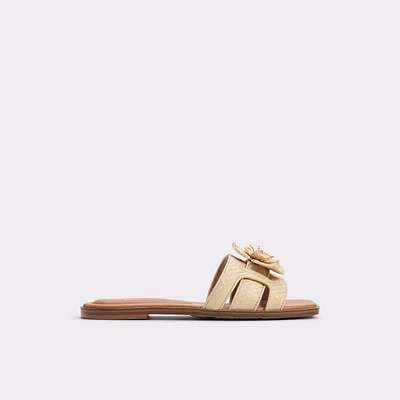 Seaflower Light Beige Women's Flat Sandals | ALDO Canada