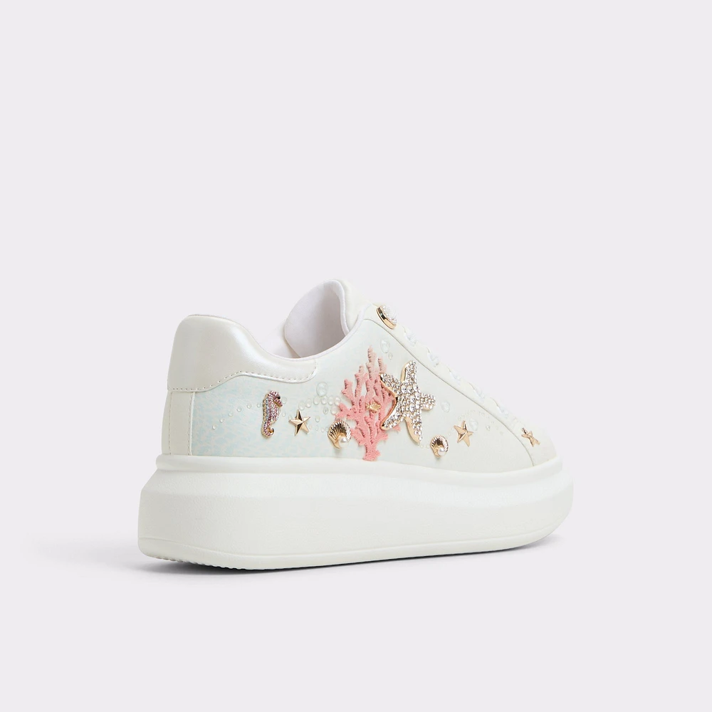 Seafoam White/Multi Women's Platform and wedge sneakers | ALDO US