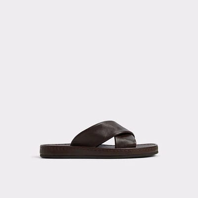 Steele Dark Brown Men's Sandals & Slides | ALDO Canada