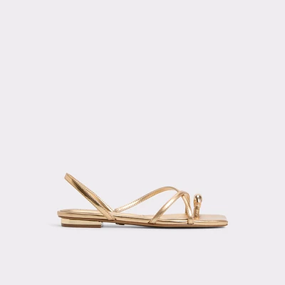 Synthesa Gold Women's Flat Sandals | ALDO Canada