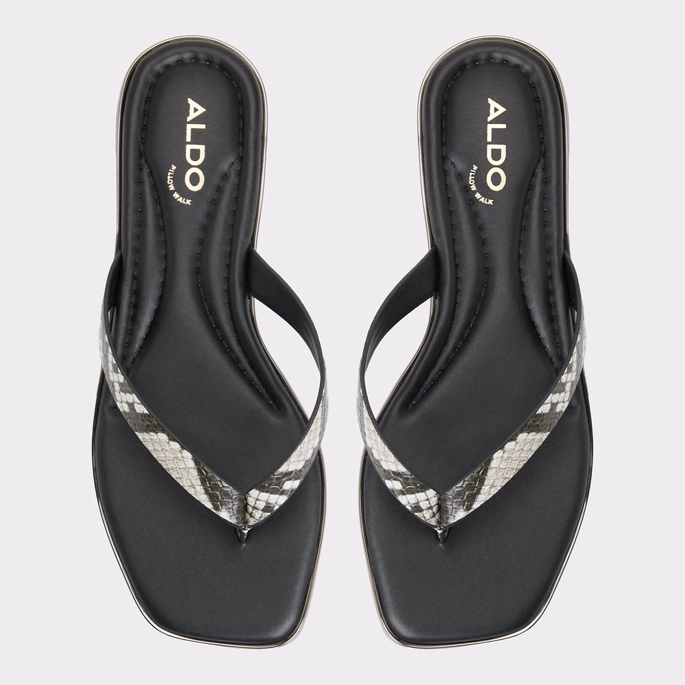 Theao Black Women's Thong Sandals | ALDO Canada