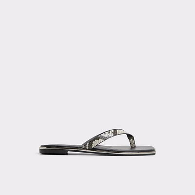 Theao White/Black Women's Thong Sandals | ALDO Canada