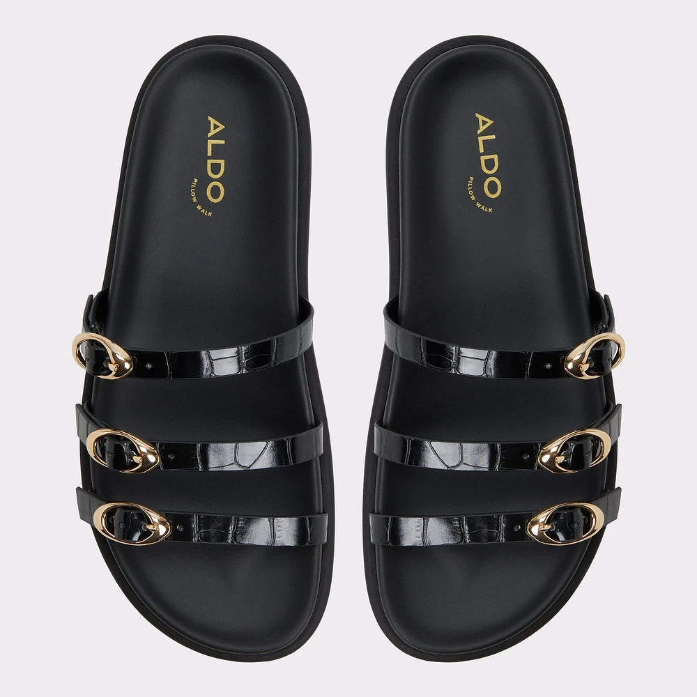 Zephyra Black Women's Footbed sandals | ALDO Canada