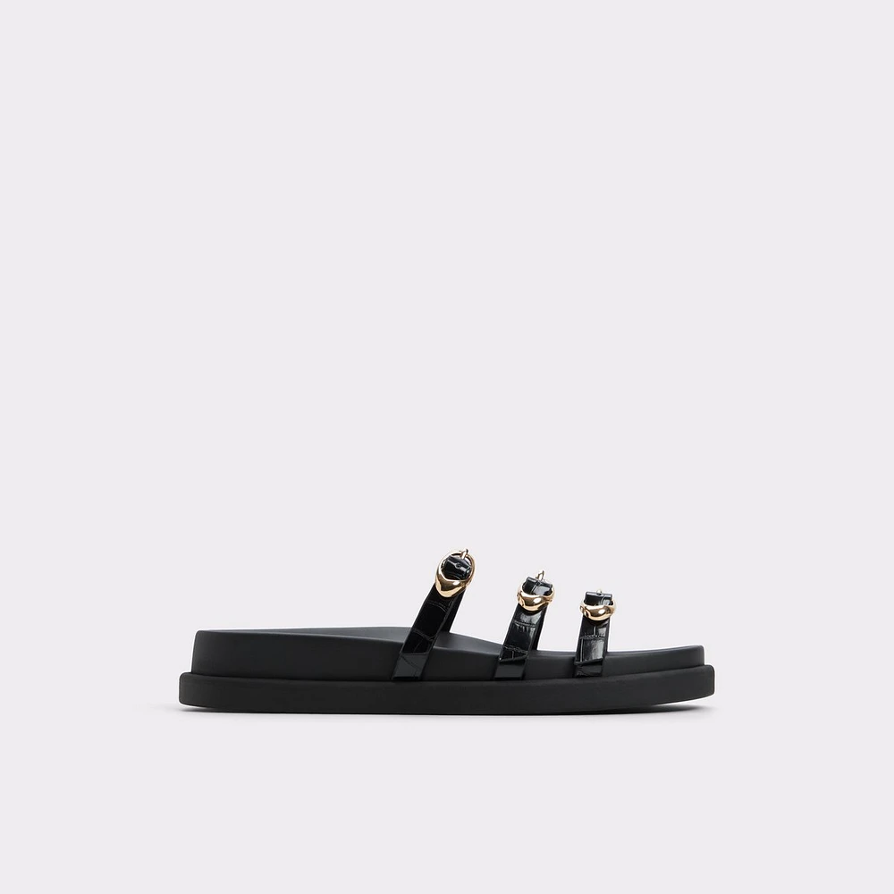 Zephyra Black Women's Footbed sandals | ALDO Canada