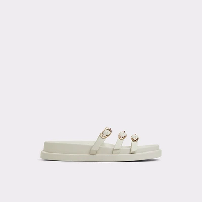 Zephyra White Women's Footbed sandals | ALDO Canada