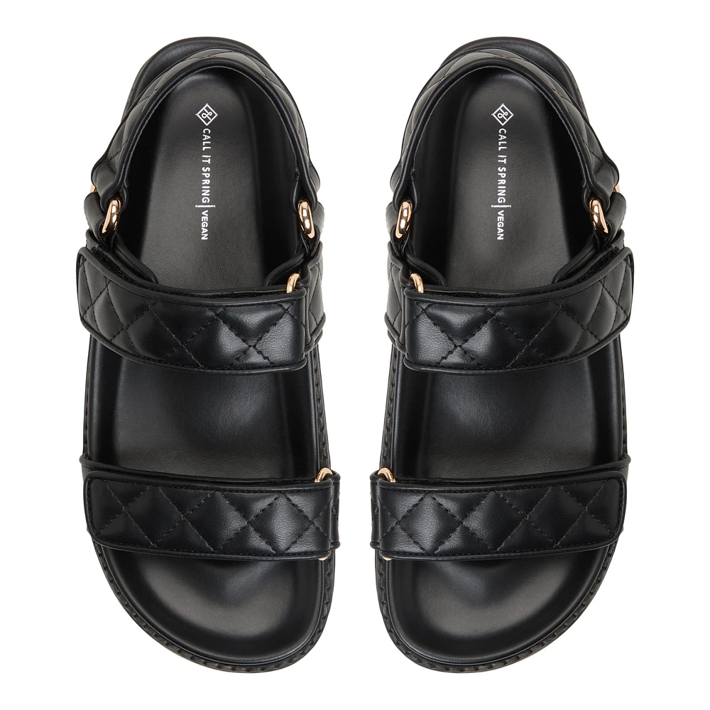 Anette Black Women's Flat Sandals