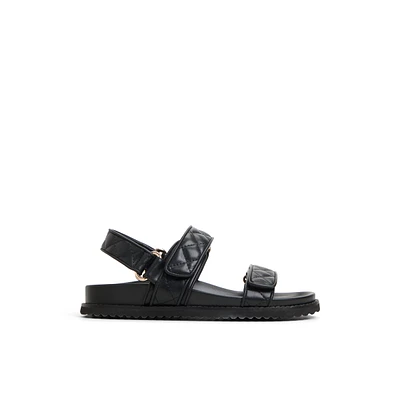 Anette Black Women's Flat Sandals
