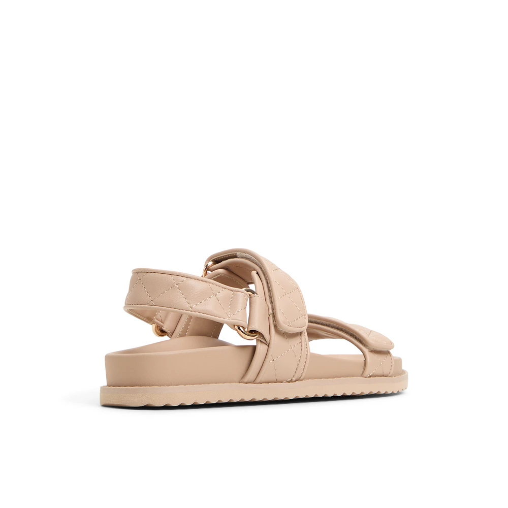 Anette Medium Beige Women's Flat Sandals