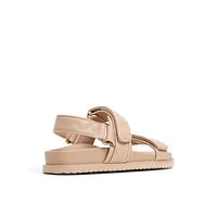 Anette Medium Beige Women's Flat Sandals