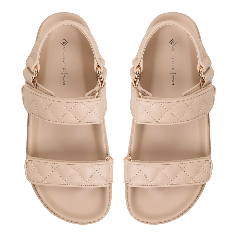 Anette Medium Beige Women's Flat Sandals