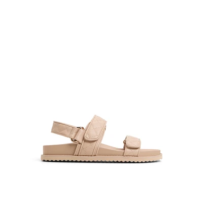 Anette Medium Beige Women's Flat Sandals