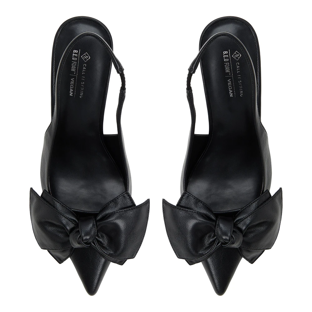 Atheena Black Women's Slingbacks