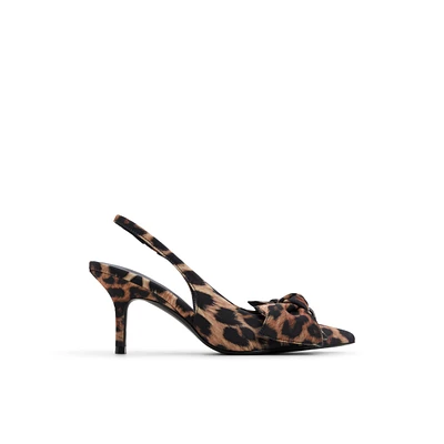 Atheena Brown Multi Women's Animal Print Shoes Bags