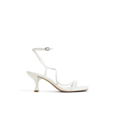 Auguust White Women's Lace Up Heels Sandals
