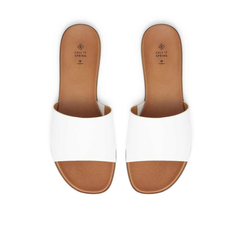 Birdie Blanc Femmes Claquettes | Boutique Spring Canada
