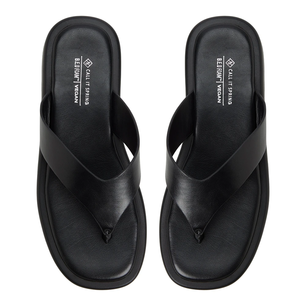 Buena Black Women's Flat Sandals
