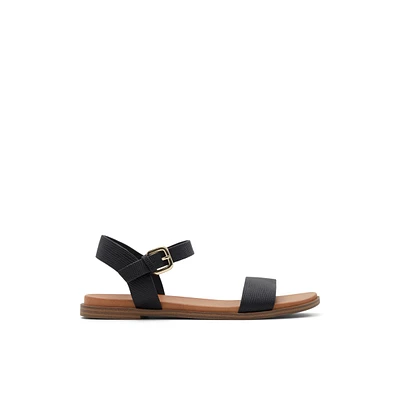 Cassiane Noir Femmes Sandales à talons plats | Boutique Spring Canada