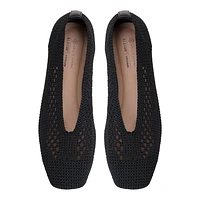 Chantillie Open Black Women's Ballerinas