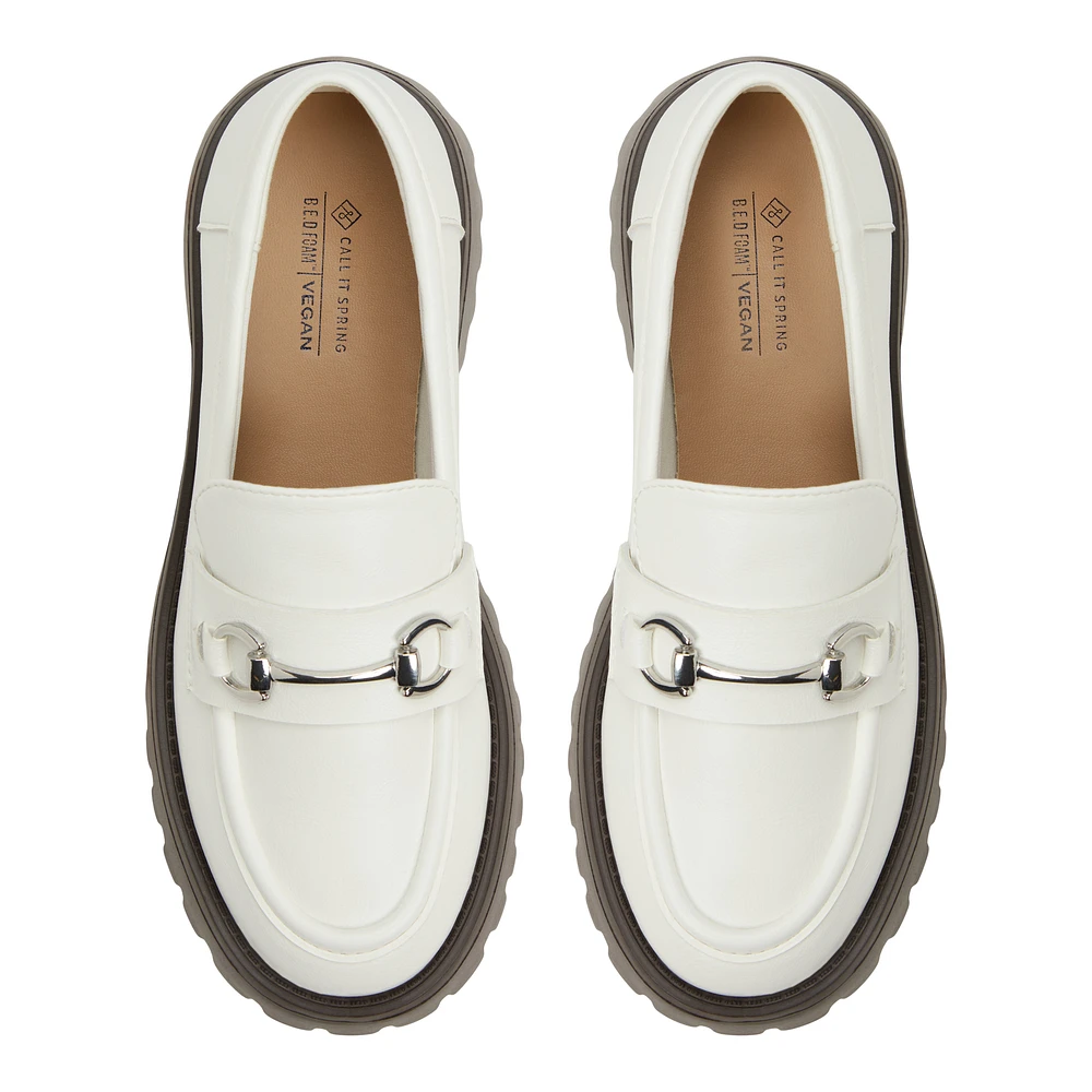 Cluelesss White Women's Loafers