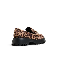 Cluelesss Brown Multi Women's Animal Print Shoes Bags