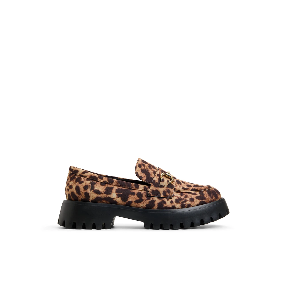 Cluelesss Brown Multi Women's Animal Print Shoes Bags