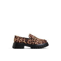 Cluelesss Brown Multi Women's Animal Print Shoes Bags