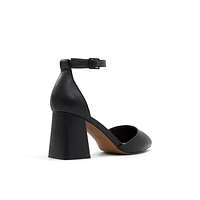 Daliaa Black Synthetic Smooth Women's Pumps