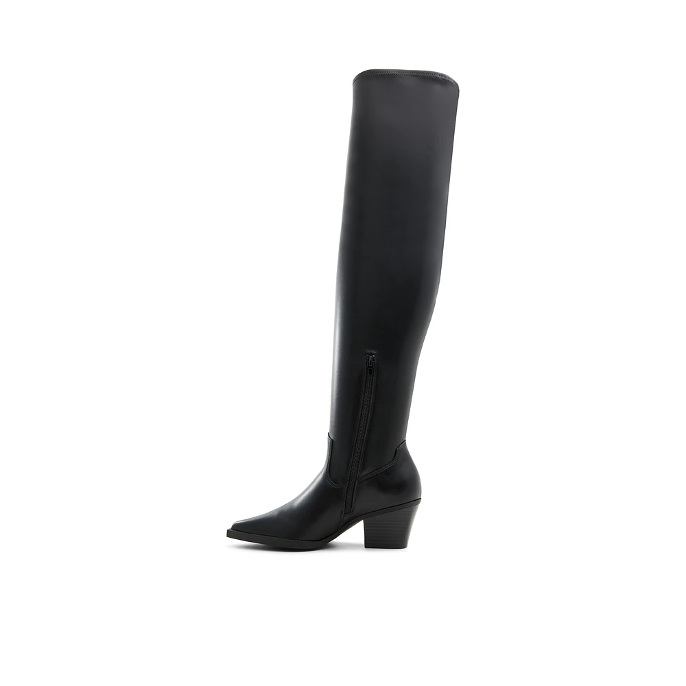 Elloise Noir Femmes Bottes au dessus du genou | Boutique Spring Canada