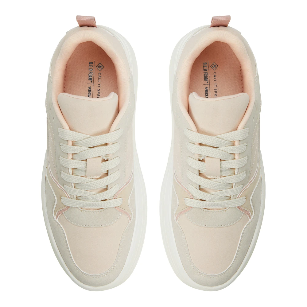 Eviie Light Pink Women's Retro Sneakers