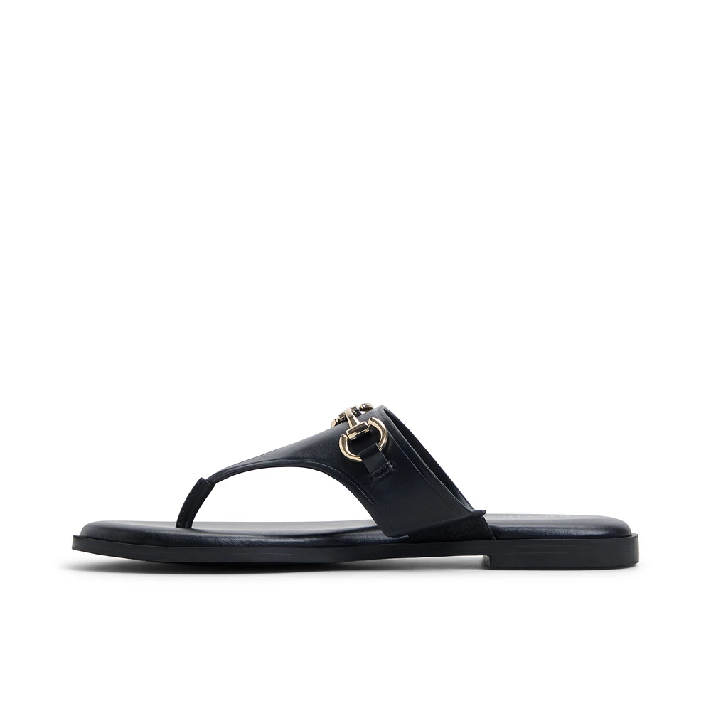 Evodie Black Women's Flat Sandals