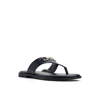 Evodie Black Women's Flat Sandals