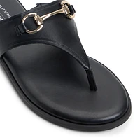Evodie Black Women's Flat Sandals