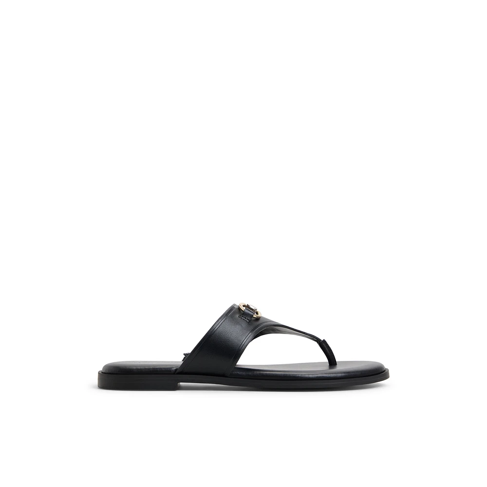 Evodie Black Women's Flat Sandals