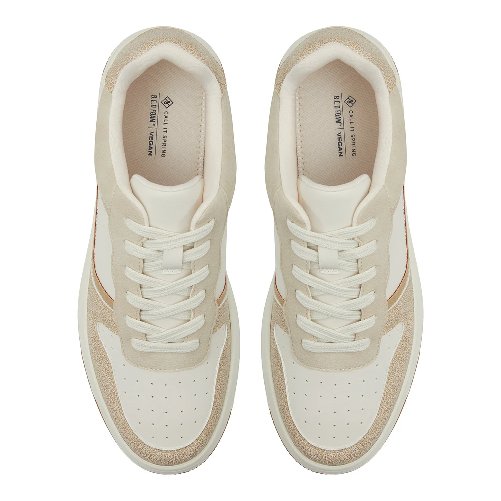 Freshh_h Beige Men's Retro Sneakers