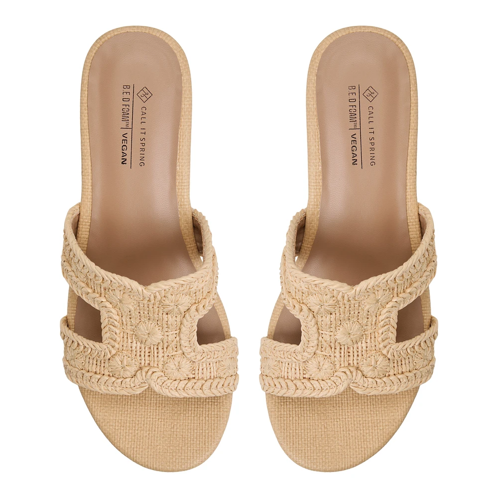 Halerria Natural Women's Mule Sandals