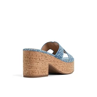 Halerria Open Blue Women's Mule Sandals