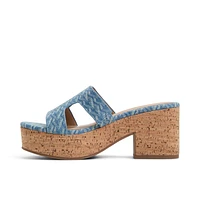 Halerria Open Blue Women's Mule Sandals