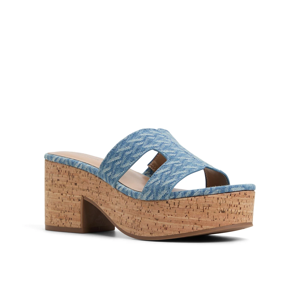 Halerria Open Blue Women's Mule Sandals