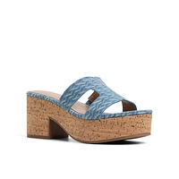 Halerria Open Blue Women's Mule Sandals