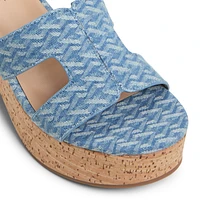 Halerria Open Blue Women's Mule Sandals