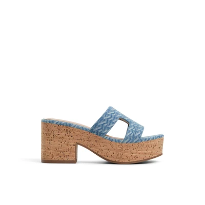 Halerria Open Blue Women's Mule Sandals