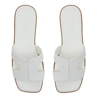 Haylee Blanc Femmes Claquettes | Boutique Spring Canada