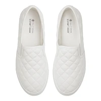 Iggyy White Women's Slip On Sneakers