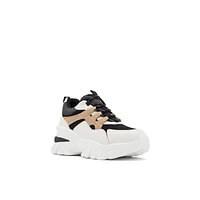 Jennaa Black Multi Women's Wedge Sneakers