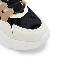 Jennaa Black Multi Women's Wedge Sneakers