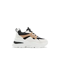 Jennaa Black Multi Women's Wedge Sneakers