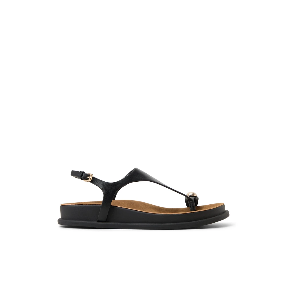 Leonah Noir Femmes Sandales à talons plats | Boutique Spring Canada