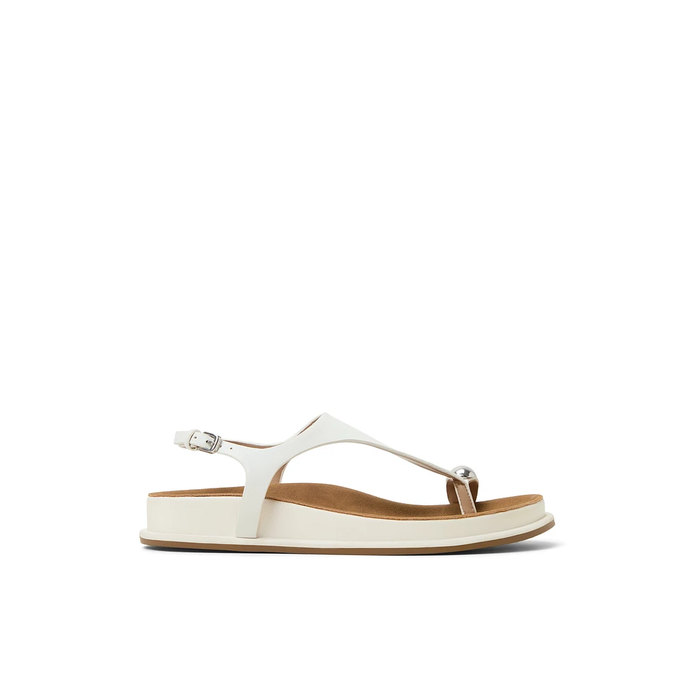Leonah Blanc Femmes Sandales à talons plats | Boutique Spring Canada